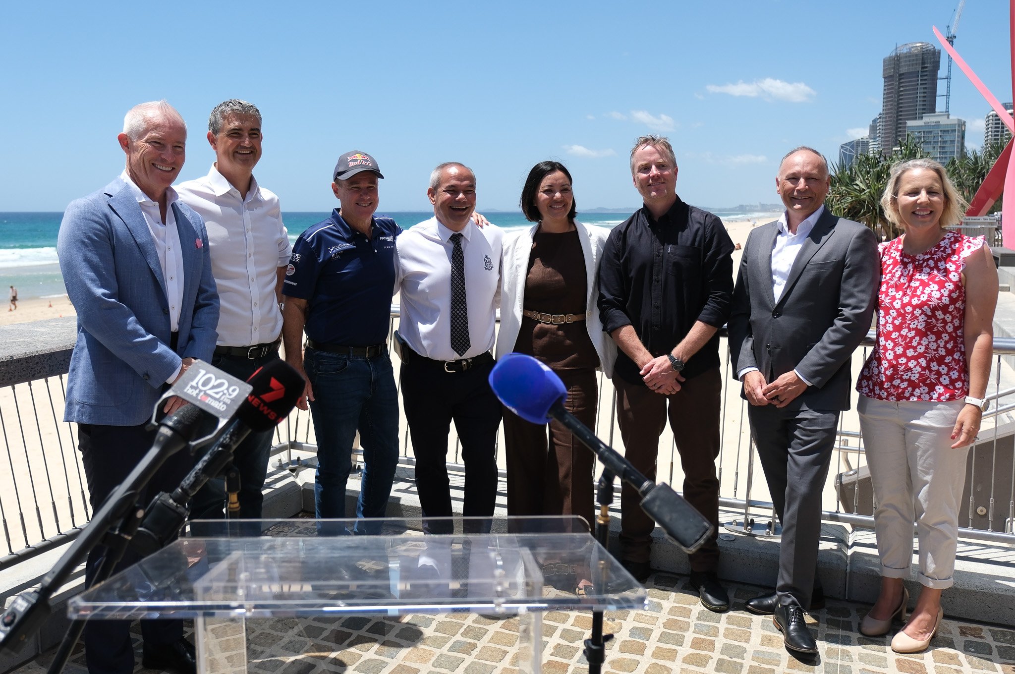 Gold Coast Mayor and delegates and the Pacific Airshow launch in Surfers Paradise