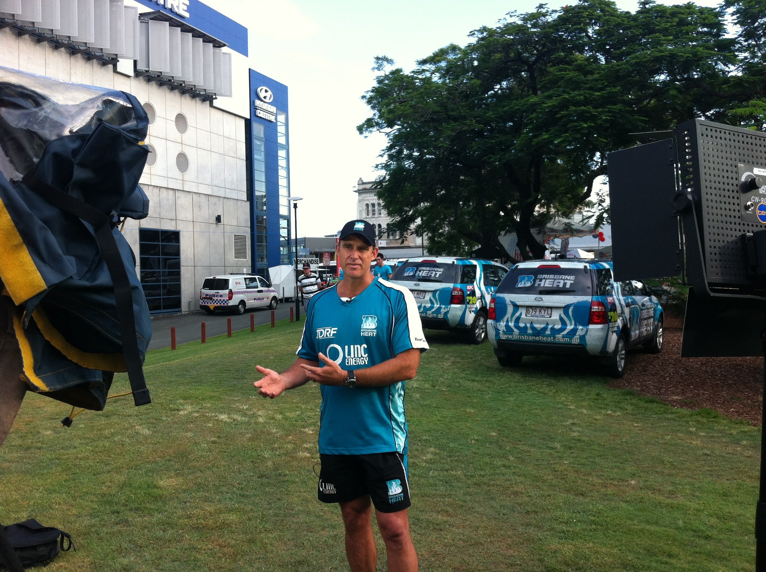 The first ever Big Bash season Brisbane Heat launch with Matthew Hayden